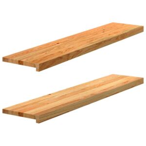 Pood24 aknalauad 2 tk, helepruun, 120 x 25 x 2 cm, toekas tammepuit