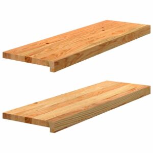 Pood24 aknalauad 2 tk, helepruun, 80 x 30 x 2 cm, toekas tammepuit