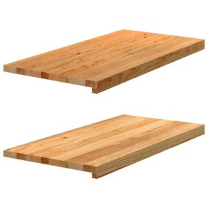 Pood24 aknalauad 2 tk, helepruun, 80 x 40 x 2 cm, toekas tammepuit