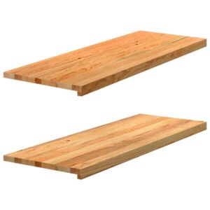 Pood24 aknalauad 2 tk, helepruun, 110 x 40 x 2 cm, toekas tammepuit