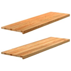 Pood24 aknalauad 2 tk, helepruun, 140 x 40 x 2 cm, toekas tammepuit
