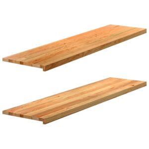 Pood24 aknalauad 2 tk, helepruun, 160 x 40 x 2 cm, toekas tammepuit
