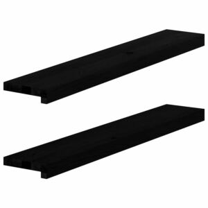 Pood24 aknalauad 2 tk, tumepruun, 90 x 15 x 2 cm, toekas tammepuit