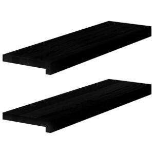 Pood24 aknalauad 2 tk, tumepruun, 70 x 20 x 2 cm, toekas tammepuit