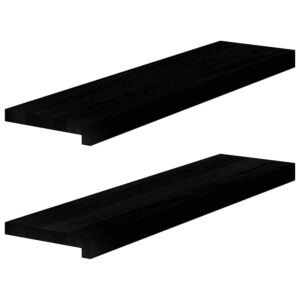 Pood24 aknalauad 2 tk, tumepruun, 80 x 20 x 2 cm, toekas tammepuit