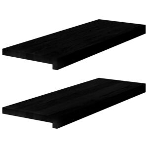 Pood24 aknalauad 2 tk, tumepruun, 70 x 30 x 2 cm, toekas tammepuit