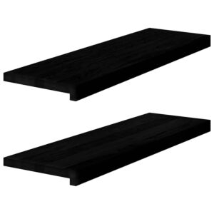 Pood24 aknalauad 2 tk, tumepruun, 80 x 30 x 2 cm, toekas tammepuit