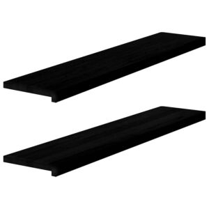 Pood24 aknalauad 2 tk, tumepruun, 120 x 30 x 2 cm, toekas tammepuit