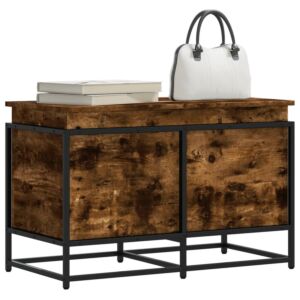 Pood24 kaanega hoiukast, suitsutatud tamm, 80x40x51,5 cm, tehispuit