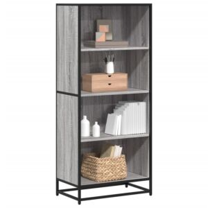 Pood24 raamatualus, hall sonoma tamm, 60x35x139 cm, tehispuit