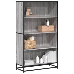 Pood24 raamatualus, hall Sonoma tamm, 80,5x35x139 cm, tehispuit