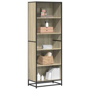 Pood24 raamatualus, sonoma tamm, 60x35x170,5 cm, tehispuit