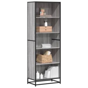 Pood24 raamatualus, hall sonoma tamm, 60x35x170,5 cm, tehispuit