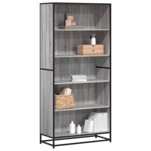 Pood24 raamatualus, hall Sonoma tamm, 80,5x35x170,5 cm, tehispuit
