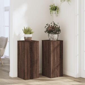 Pood24 taimealused 2 tk, pruun tamm, 30x30x70 cm, tehispuit