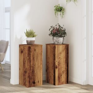 Pood24 taimealused 2 tk, vana puit, 30x30x70 cm, tehispuit