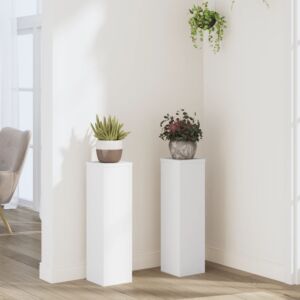 Pood24 taimealused 2 tk, valge, 17x17x60 cm, tehispuit