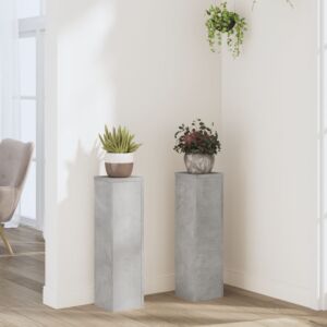 Pood24 taimealused 2 tk, betoonhall, 17 x 17 x 60 cm, tehispuit
