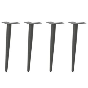 Pood24 kohvilaua jalad, 4 tk, koonusekujuline, antratsiithall, 42-43cm