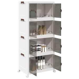 Pood24 virnastatav ratastega hoiukast 4-tasandiline 75 L 64x40x141,5cm