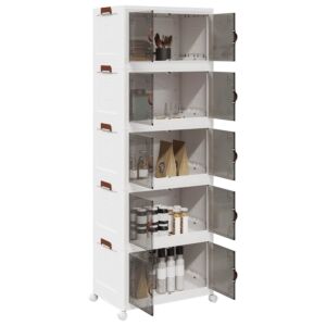 Pood24 virnastatav ratastega hoiukast 5-tasandiline 75 L 64x40x179 cm