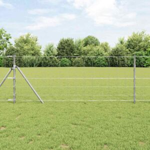 Pood24 Karjamaa-aed Hõbedane 50 x 0.8 m Tsingitud teras