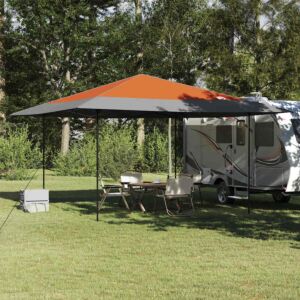 Pood24 Pop-up Katuse Telk Oranž 400 x 400 cm kangas