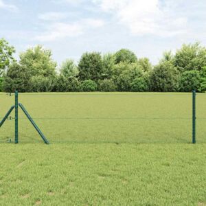 Pood24 Aed koos postidega Roheline 0.4 x 50 m PVC kaetud teras