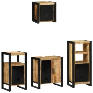 Pood24 Vannitoa mööbleset 4 pcs Pruun 55 x 35 x 60 cm Tugev mango puu