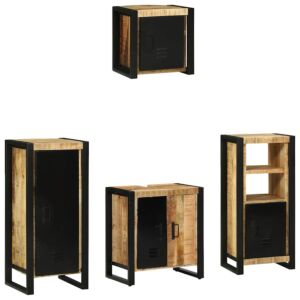 Pood24 Vannitoa mööbleset 4 pcs Pruun 40 x 35 x 90 cm Tugev mango puu