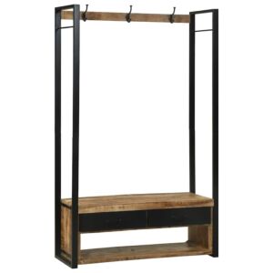 Pood24 Riidepuu sahtliga riiuliga Pruun 110 x 40 x 185 cm Mangopuit