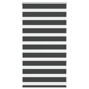 Pood24 Triibuline ruloo must 90x100 cm kanga laius 85,9 cm polüester