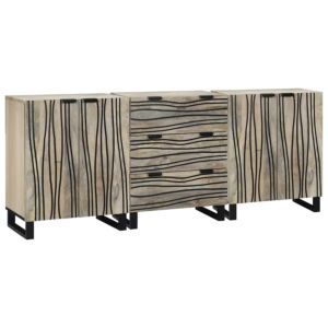 Pood24 Vannitoa mööbleset 3 pcs Valge 180 x 33 x 75 cm Tugev mango puu