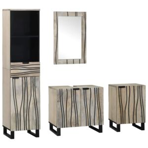 Pood24 Vannitoa mööbleset sahtliga 4 pcs Pähklipruun 38 x 33 x 160 cm