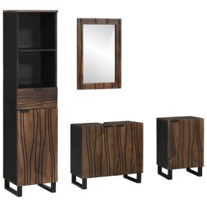 Pood24 Vannitoa mööbleset sahtliga uksega 4 pcs Valge 38 x 33 x 160 cm