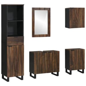 Pood24 Vannitoa mööbleset sahtliga uksega 5 pcs Valge 38 x 33 x 160 cm