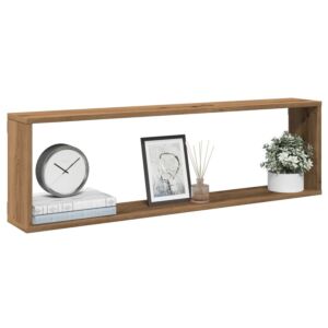 Pood24 kuubikukujulised riiulid 2 tk käsitöötamm 100x15x30cm tehispuit
