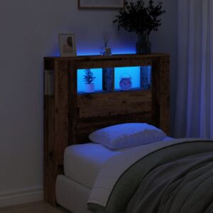 Pood24 LED voodipeats, vana puit 100x18,5x103,5 cm tehniline puit