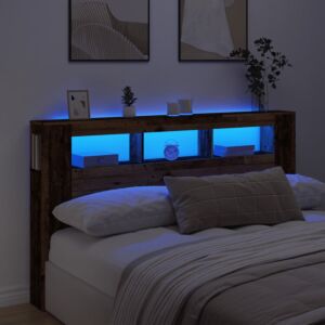 Pood24 LED voodipeats, vana puit 180x18,5x103,5 cm tehniline puit