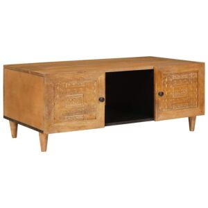 Pood24 Kohvilaud riiuliga uksega Helepruun 100 x 54 x 40 cm mangopuit