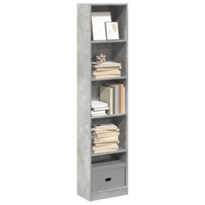 Pood24 raamaturiiul Betoonhall 40x24x176 cm Engineered Wood