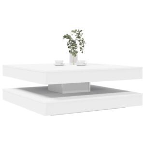 Pood24 diivanilaud 360 kraadi pööratav valge 90x90x34,5 cm
