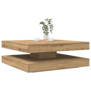 Pood24 diivanilaud 360 kraadi pööratav käsitööline tamm 90x90x34,5 cm
