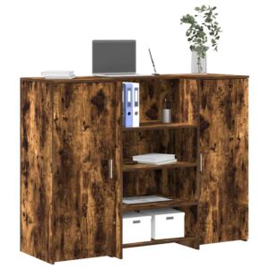 Pood24 vastuvõtulaud, suitsutatud tamm, 135x50x103,5 cm, tehispuit