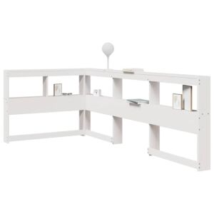 Pood24 raamatukapi peatsi L-kujuline, valge, 75 cm, männipuit