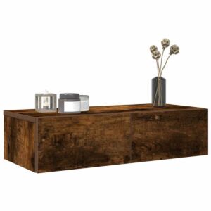 Pood24 seinariiul sahtlitega, suitsutatud tamm, 60 x 26,5 x 15 cm