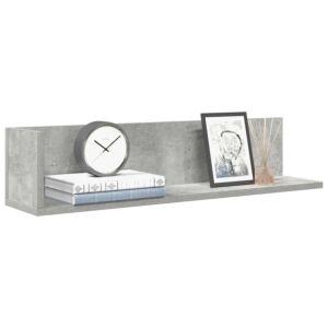 Pood24 seinariiulid 2 tk, betoonhall, 75 x 16,5 x 16,5 cm, tehispuit