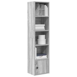 Pood24 raamatualus, hall Sonoma tamm, 31x24x127 cm, tehispuit