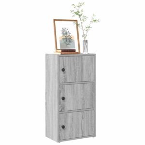 Pood24 raamatualus, hall Sonoma tamm, 40x24x77 cm, tehispuit