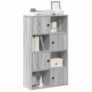 Pood24 raamatualus, hall Sonoma tamm, 60x24x101,5 cm, tehispuit